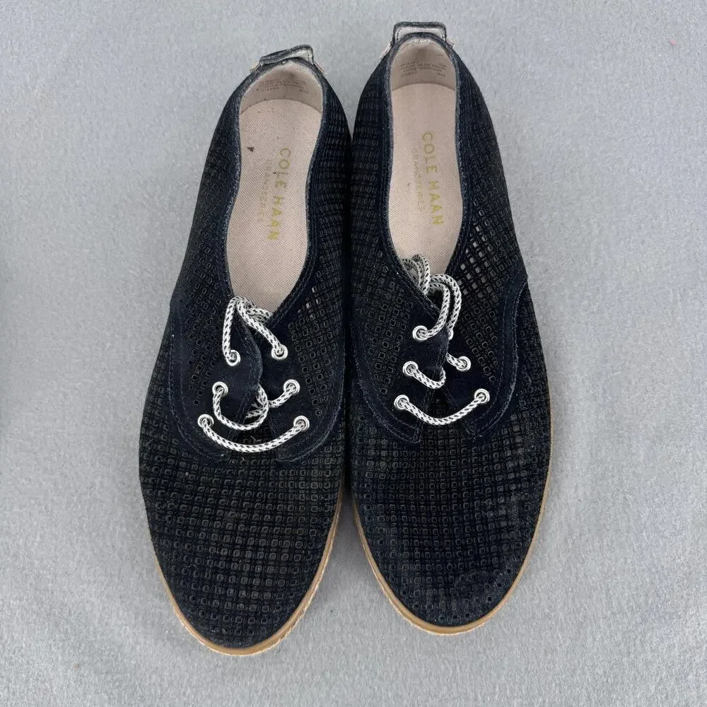 Cole Haan Pinch Maine Clam Oxfords Womens 10 Black Grand OS Espadrille Boat Shoe